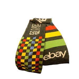 Ebayana Ebay Open 2023 Swag Winter Multicolor Scarf Fringed 8" x 62"